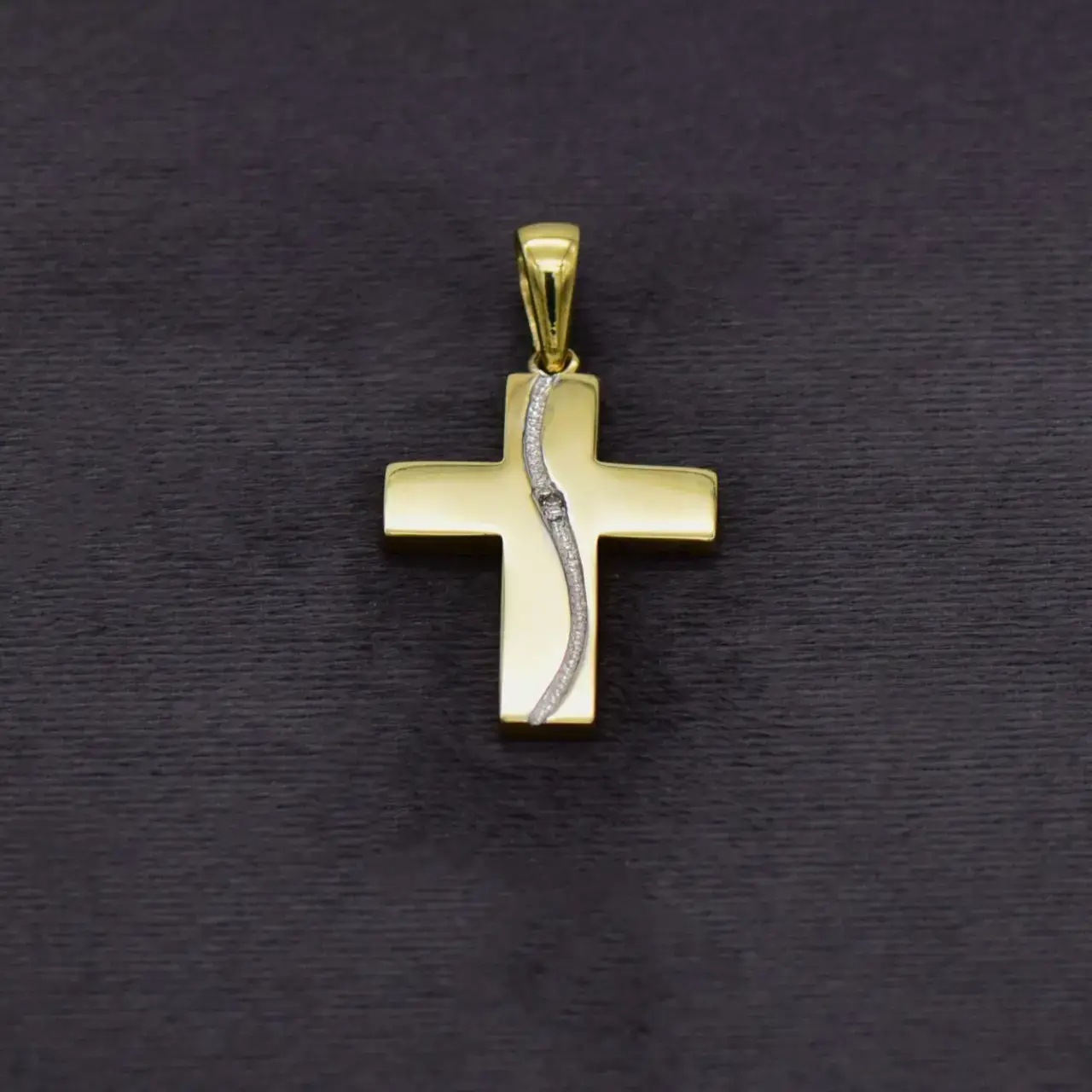 9ct Yellow Gold Cross Pendant  - Thumbnail 1