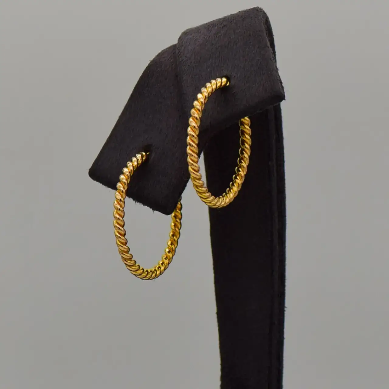 18ct & 22ct  Yellow Gold Open Hoop Earrings  - Thumbnail 1