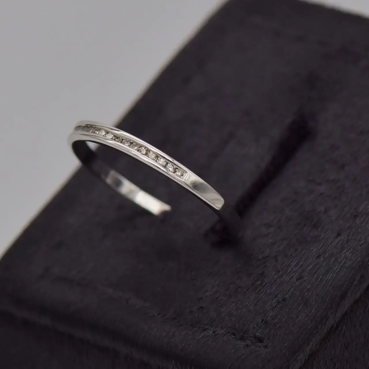 9ct White Gold 1/2 Eternity Ring  - Thumbnail 3