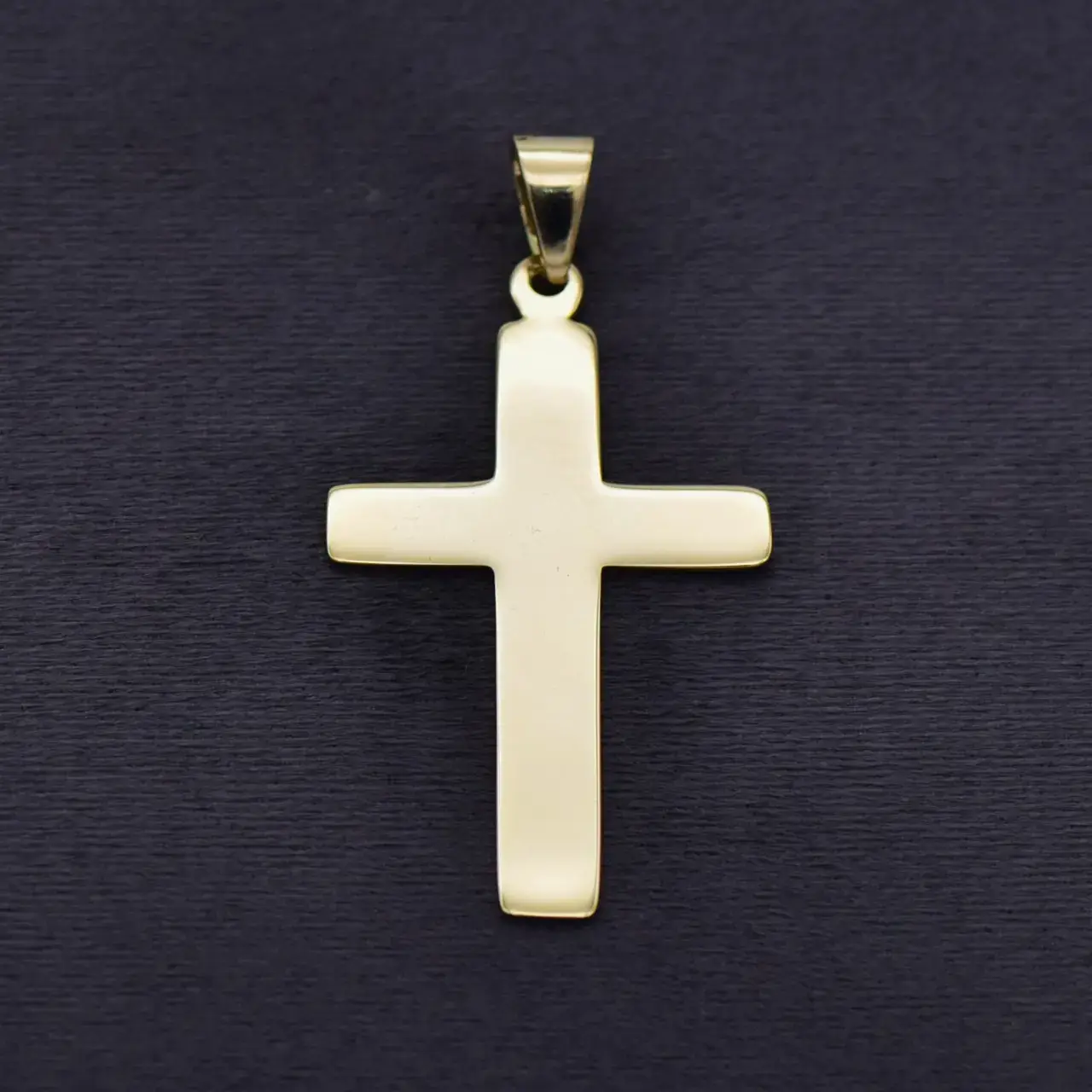 9ct Yellow Gold Cross Pendant  - Thumbnail 1