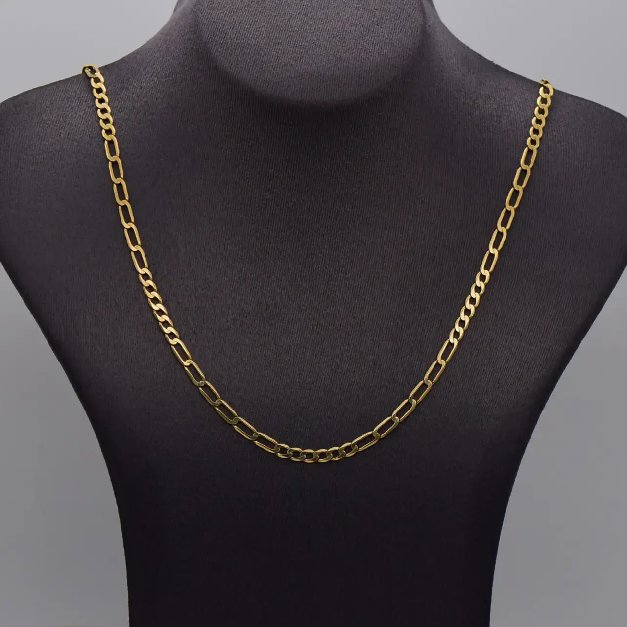 9ct Yellow Gold Chain [Figaro - Link] - Thumbnail 1