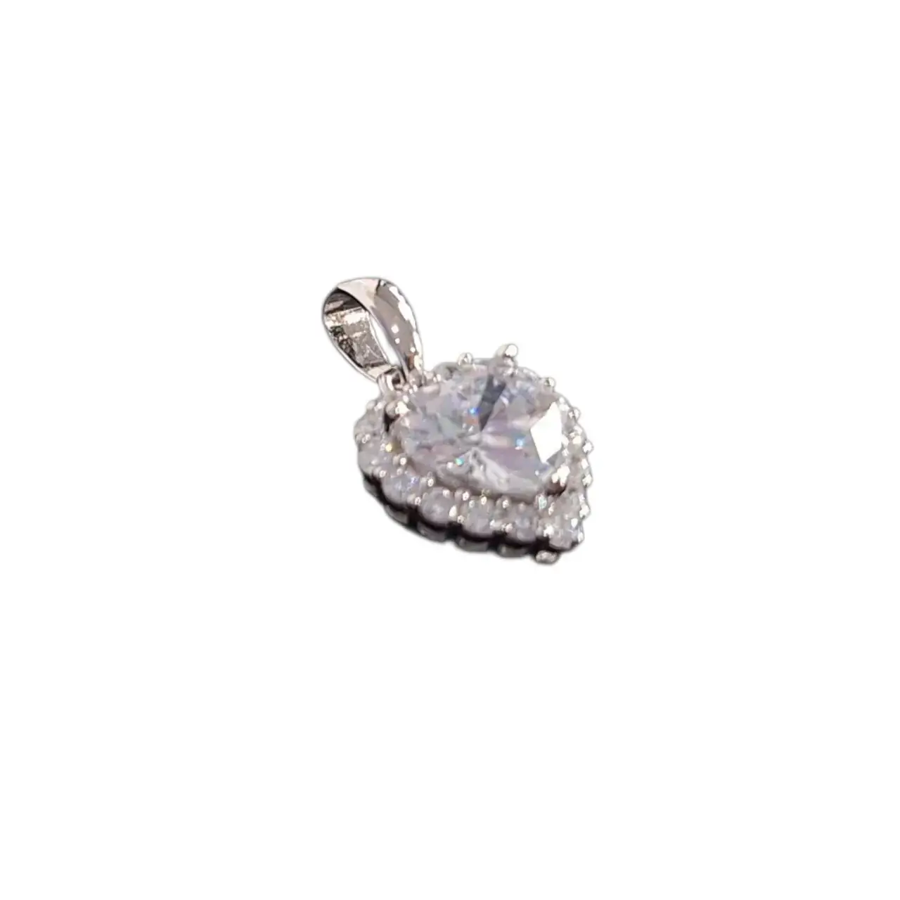 925 Silver Heart Cz Pendant Sspd249 - Thumbnail 2