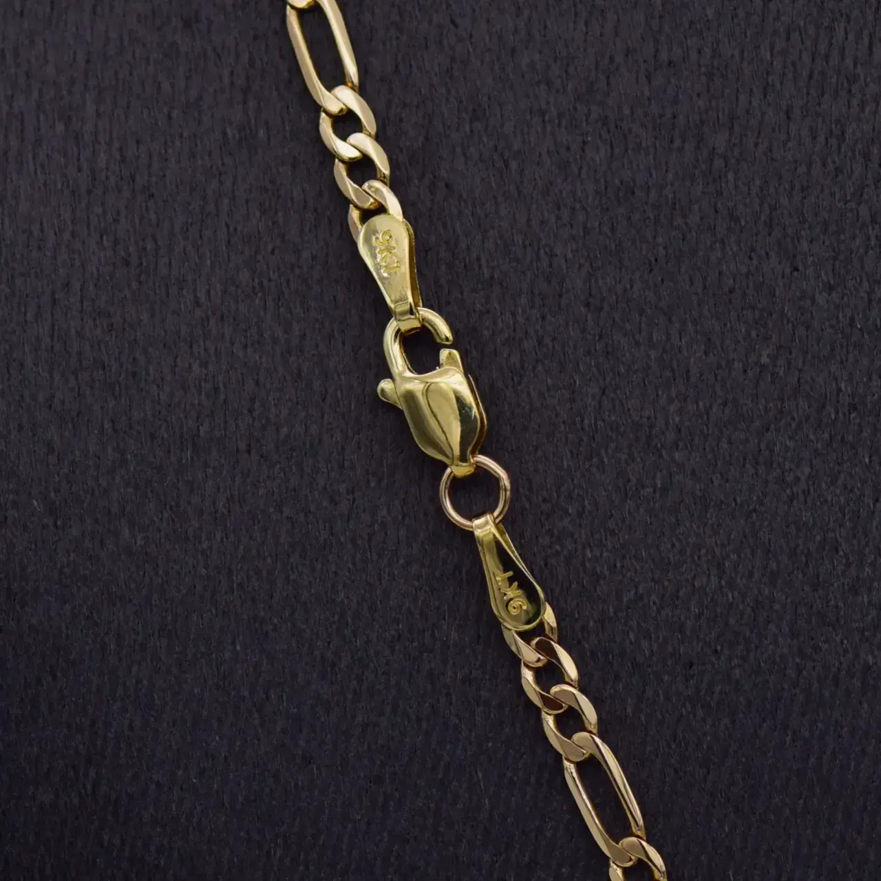 9Ct Yellow Gold Necklace [Figaro - Link] - Thumbnail 3