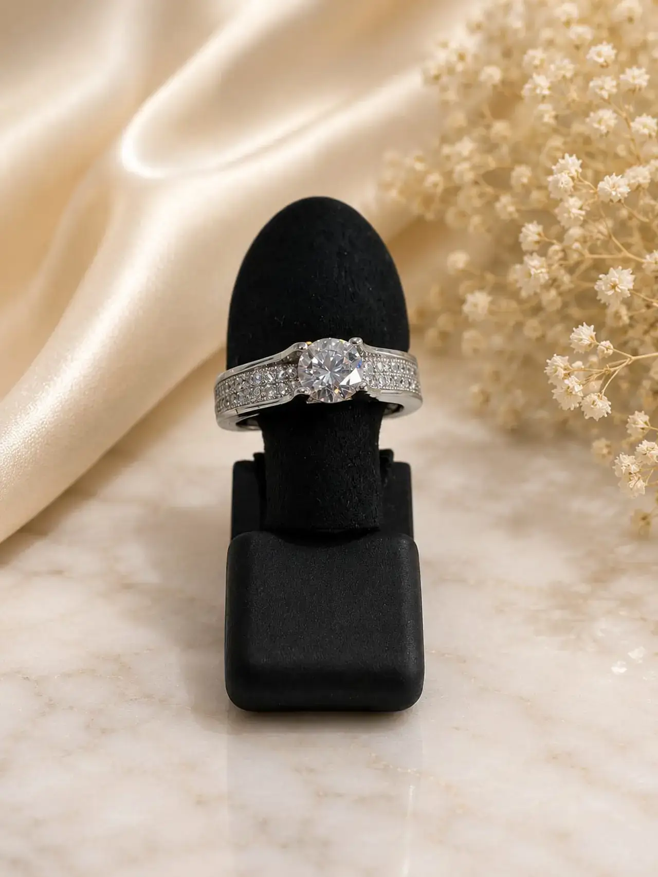 925 Silver Dress Ring Size L Ssrg 411-6 - Thumbnail 1