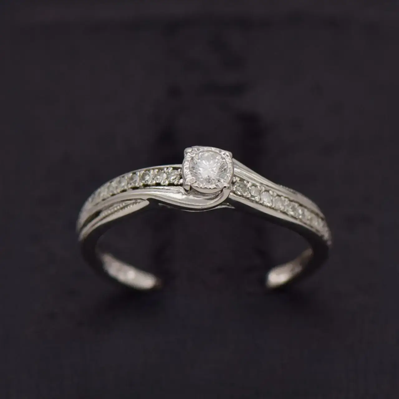 9ct White Gold Engagement Ring  - Thumbnail 5