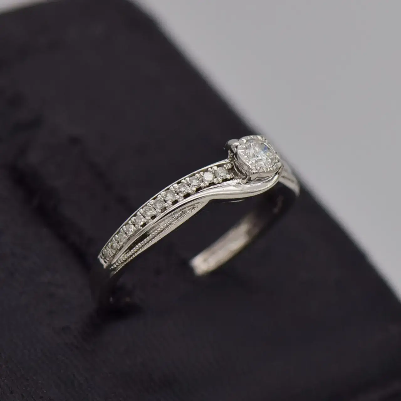 9ct White Gold Engagement Ring  - Thumbnail 2