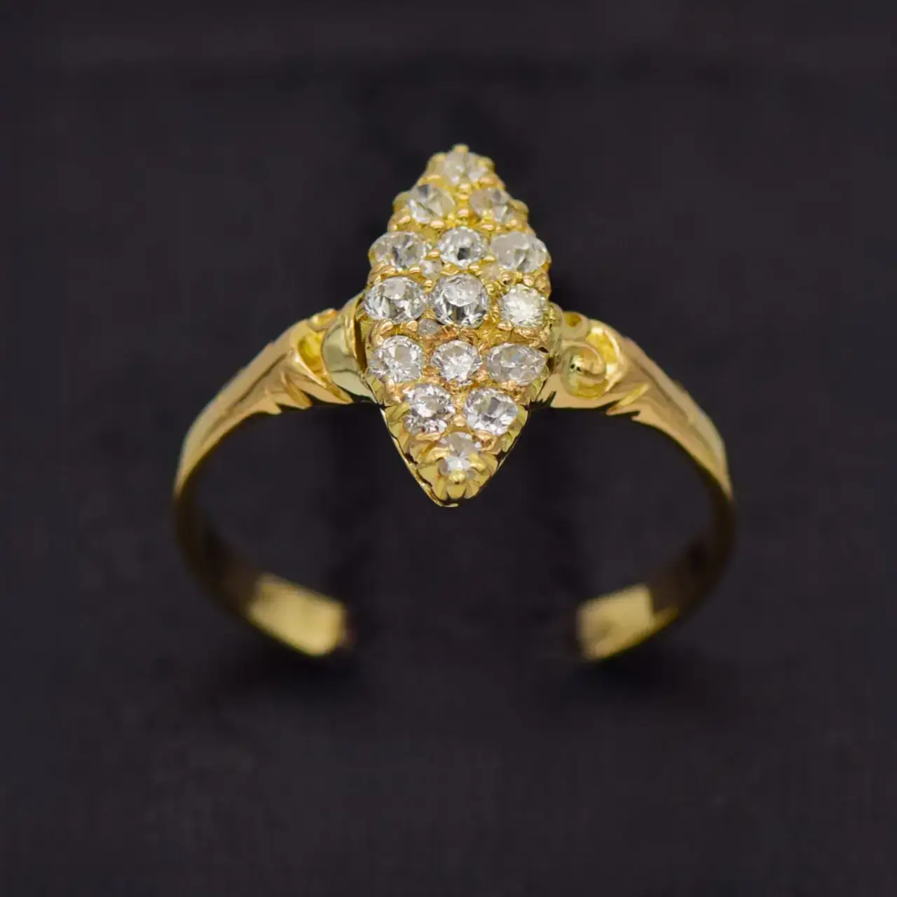 18ct Yellow Gold Dress Ring  - Thumbnail 1