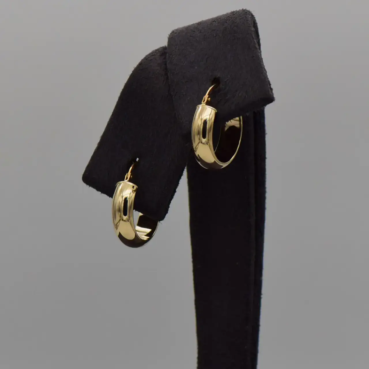 9Ct Yellow Gold Hoop Earrings - Thumbnail 1