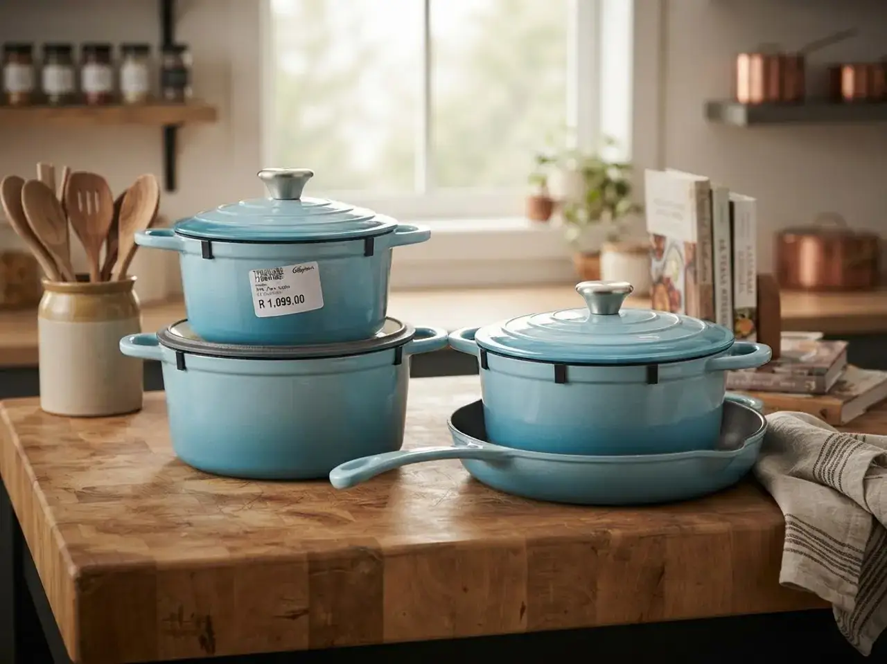 7Pc Cast Iron Pots - Thumbnail 1