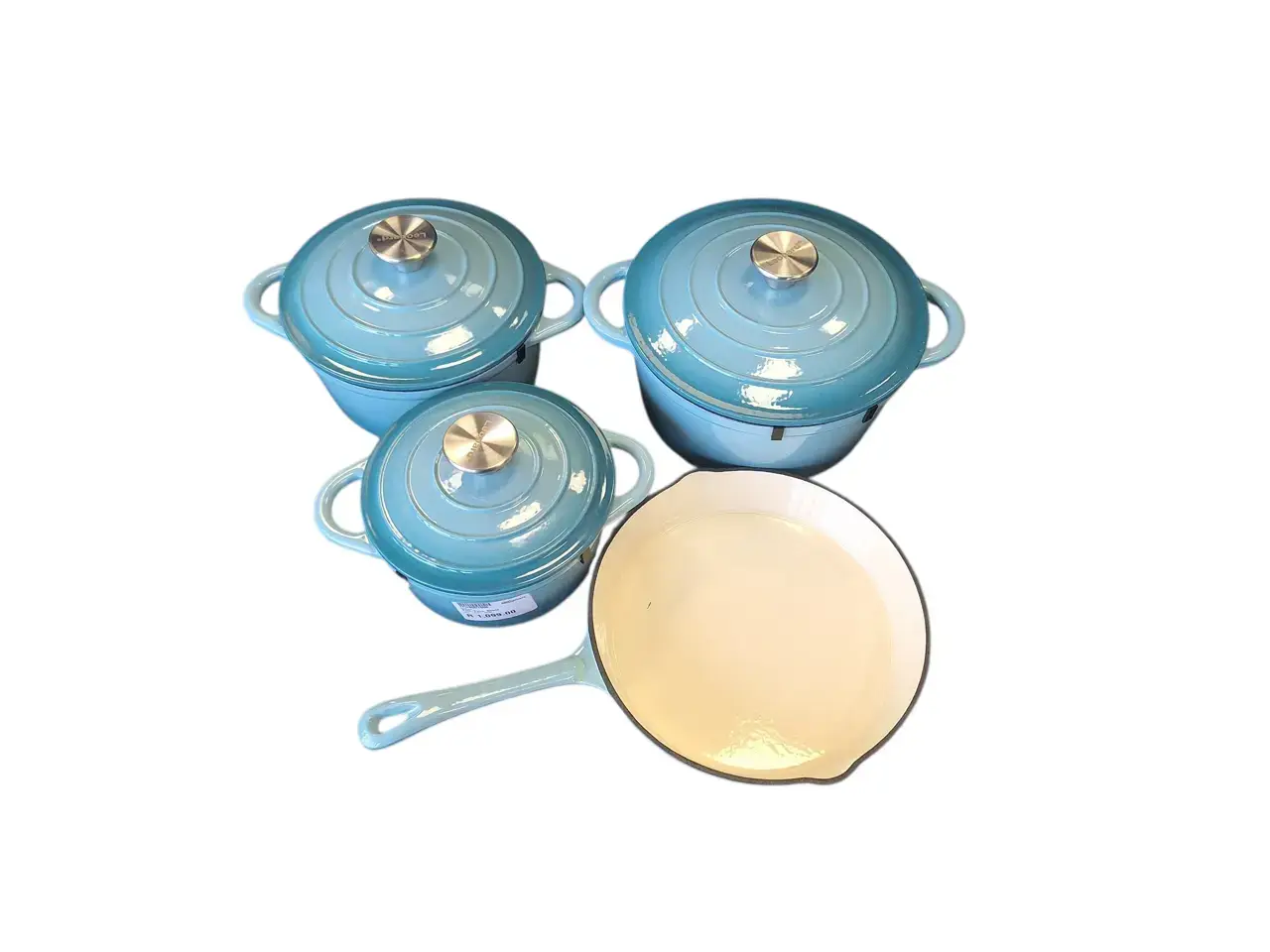 7Pc Cast Iron Pots - Thumbnail 3