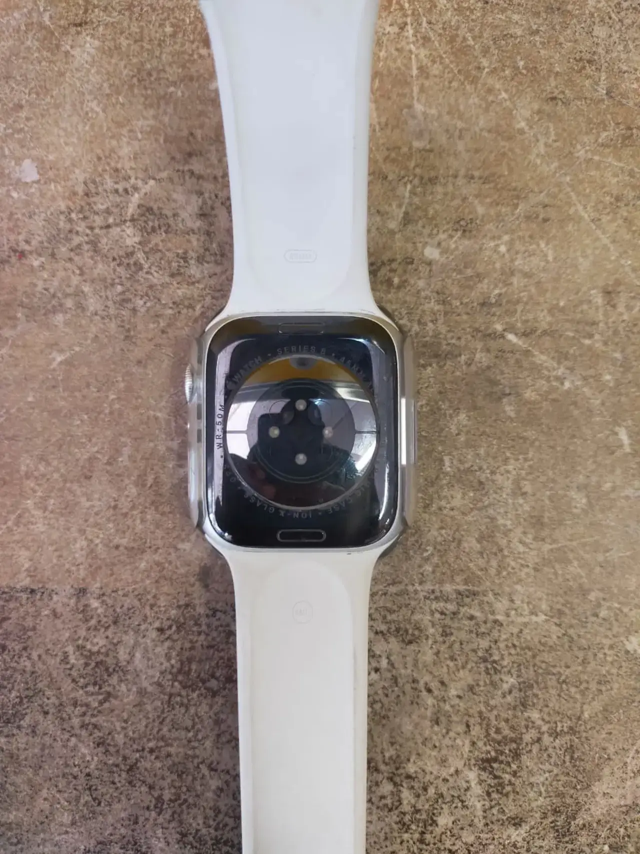 Apple Watch Series 8 Gps + Cellular 45Mm Aluminum Silver Case + White Strap - Thumbnail 4
