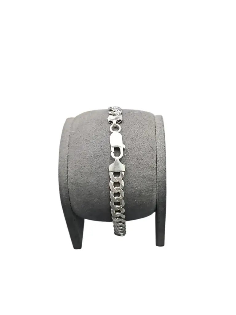 Silver 925 Bracelet 7Mm 12.3G - View 2