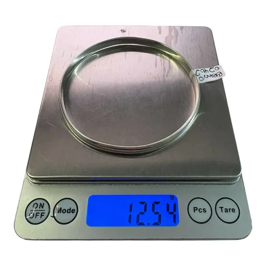 Silver Bangle Half Round - View 2
