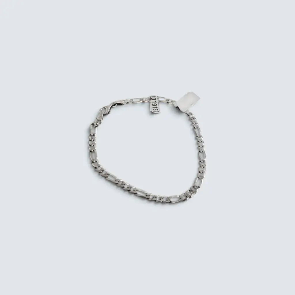 Figaro 080 Sterling Silver Bracelet – 19Cm (Fig 6 080 Brc19c) - View 2