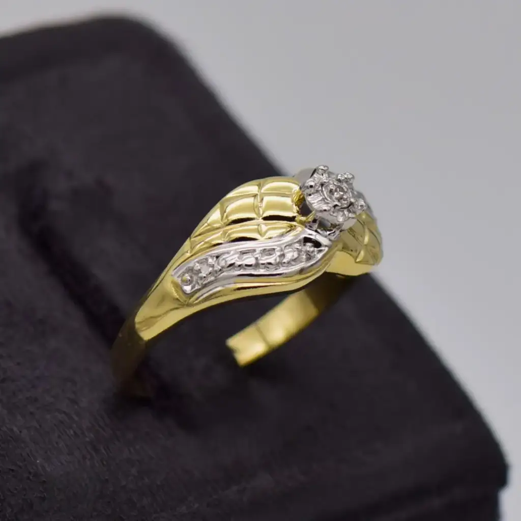 9Ct Yellow Gold Engagement Ring - View 2