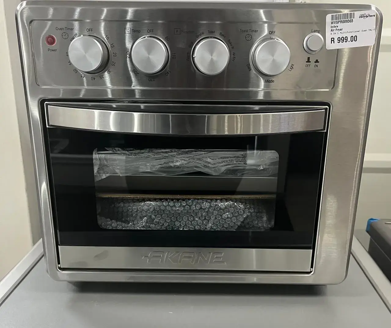 Akane 25-Litre A-5153 3-In-1 Electric Oven & Air Fryer & Toaster 25L Oven (Silver) - Thumbnail 1